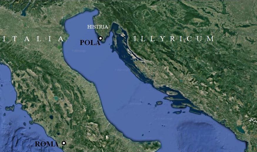 The Roman colony of Iulia Pola Pollentia Herculanea present-day Pula-Pola Croatia
