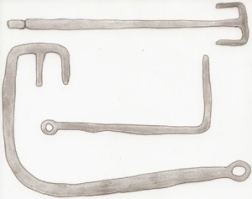 Fig. 1.3 Sketches of Celtic (Viking)keys from Sweden made of iron